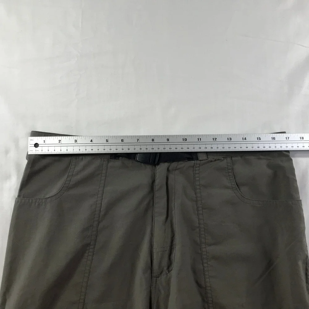 Mountain Hardwear Men Convertible Hiking Pants Olive Green Zip Off Shorts Size M